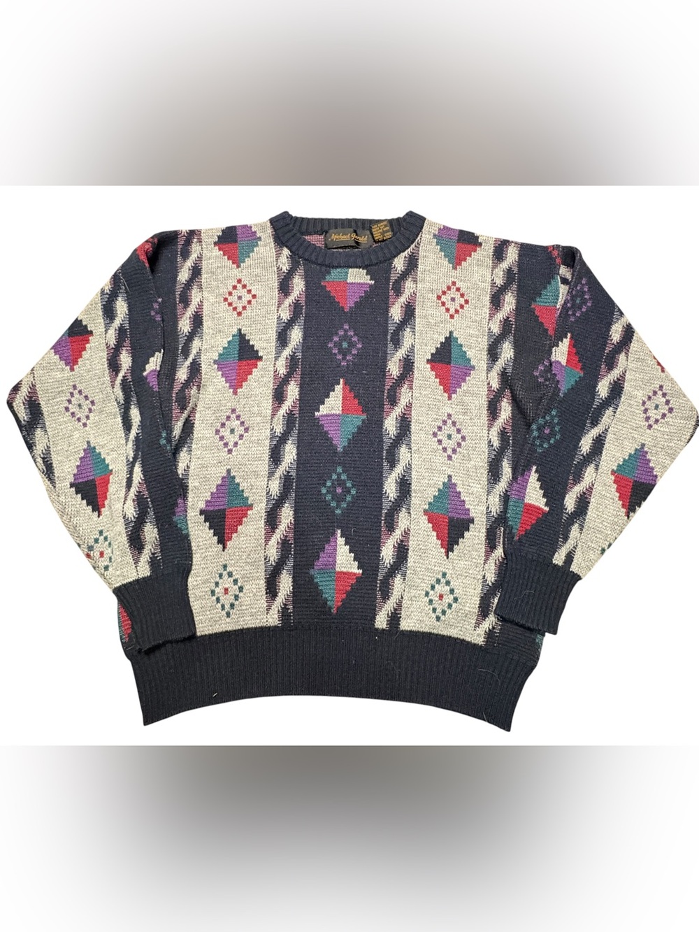 Vintage Michael Gerald Geometric Southwestern Sweater L